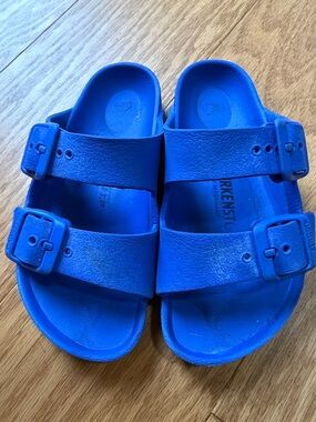 Birkenstock Kids Cobalt Blue Two-Strap EVA Sandals